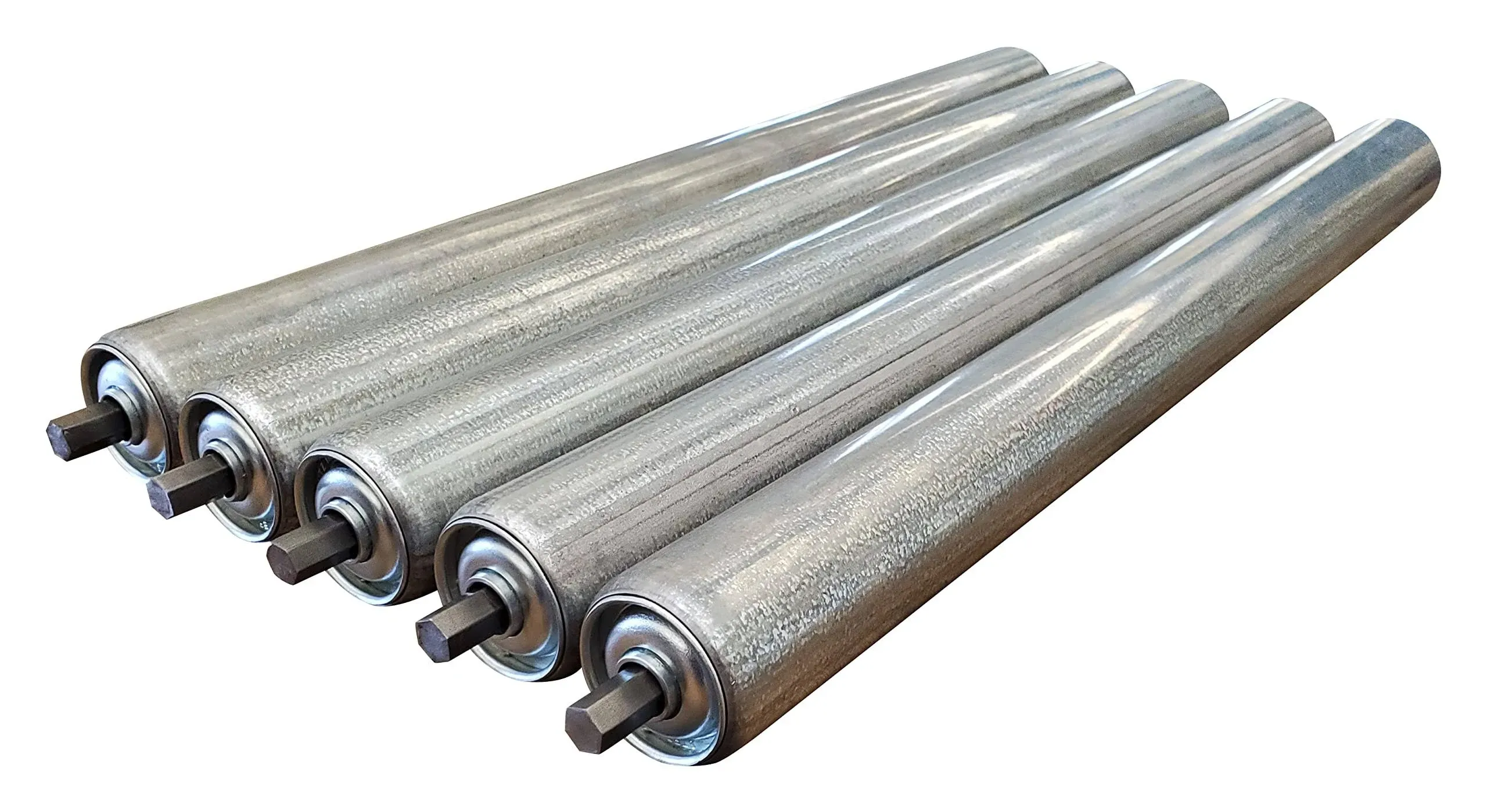 Replacement Conveyor Roller: Ideal Roller for Gravity Conveyors, Essential for Conveyor Systems l Galvanized Steel Roller for Seamless Material Handling, 1.9" Dia. x 21" BF l Pack of 5