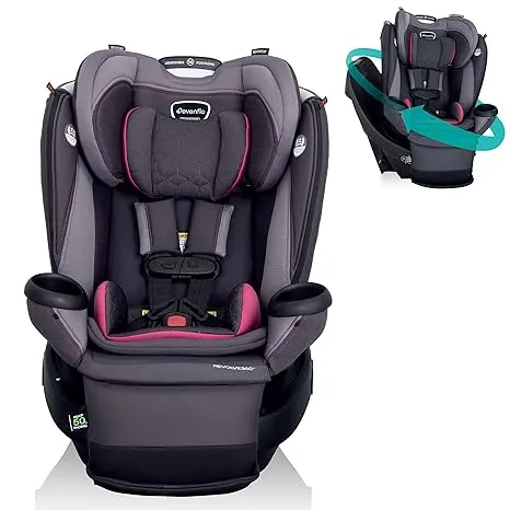 Evenflo Gold Revolve360 Extend All-in-One Rotational Car Seat with SensorSafe (Sapphire Blue)