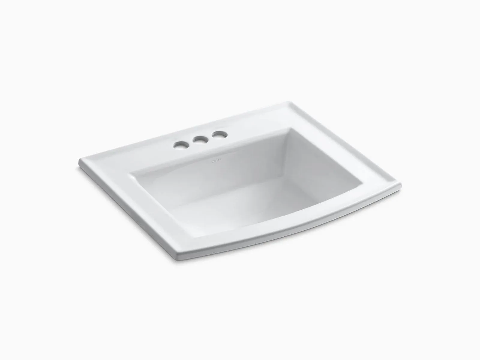 KOHLER Drop-In Bathroom Sink 22.625&#034; x 19.438&#034; Vitreous China w/ Overflow Drain