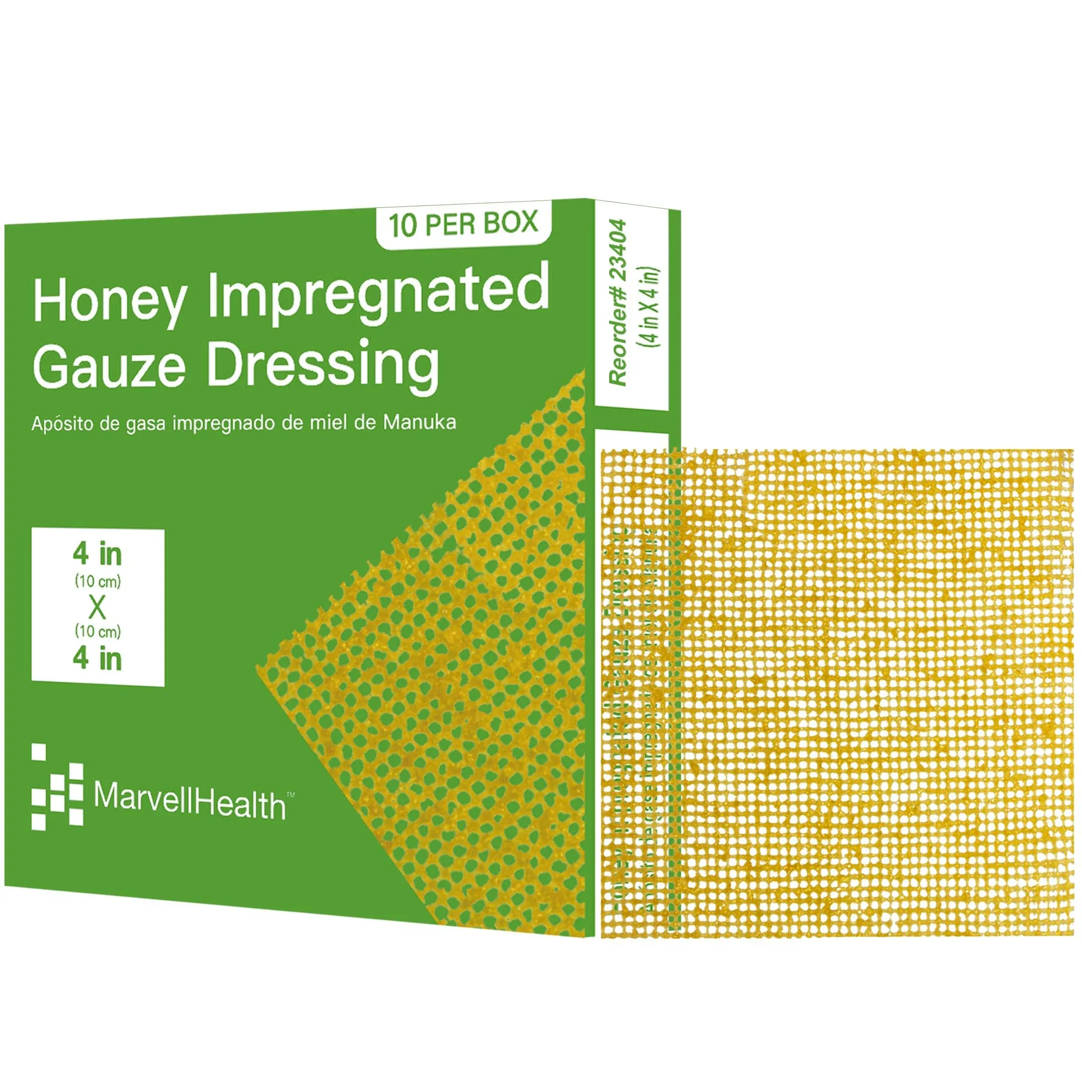 MarvellHealth Honey Impregnated Gauze 4x4, Guaze Dressing 