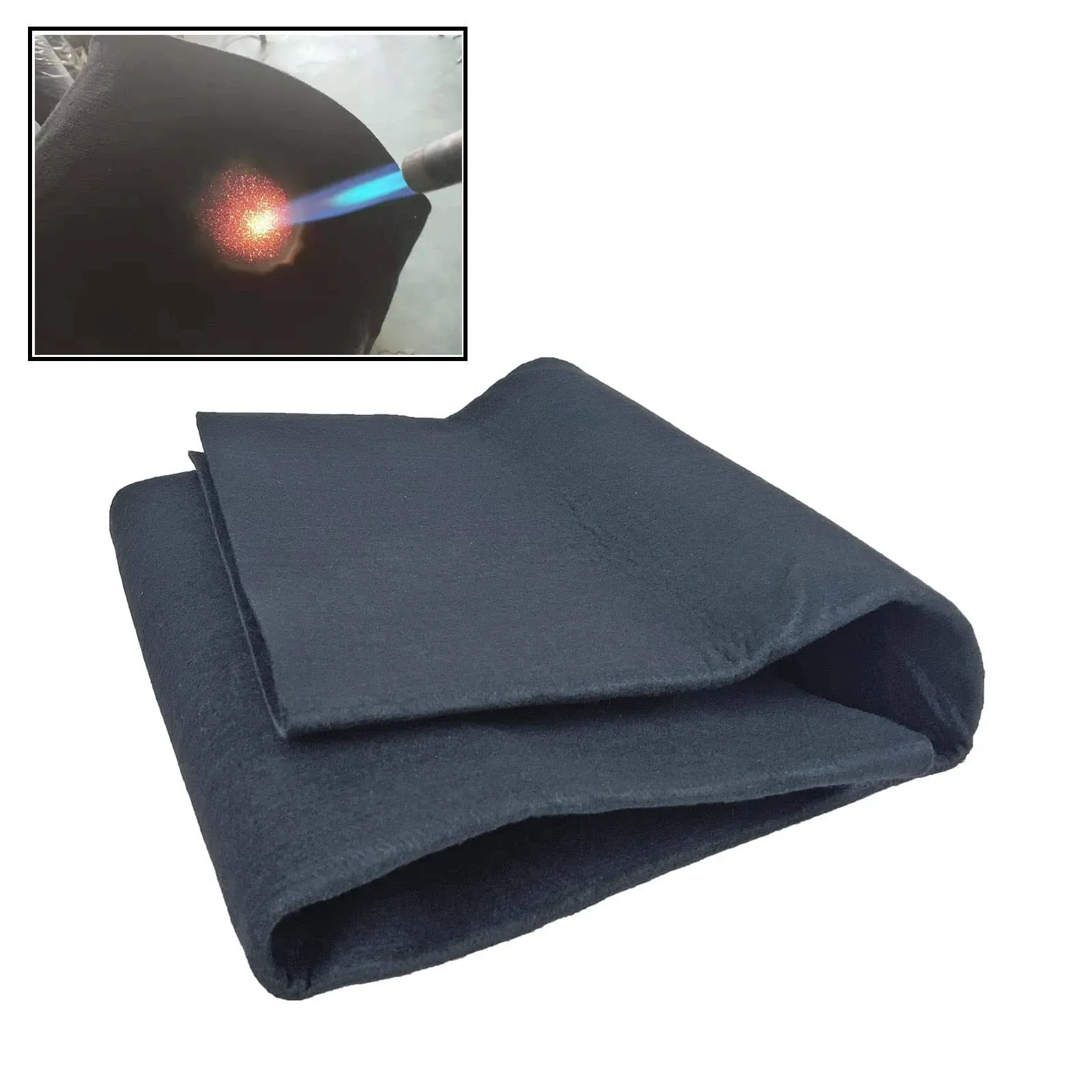 HOFENTIGU Fireproof Felt Welding Blanket Flame Retardant Fabric Up to 1800AF Heat ...