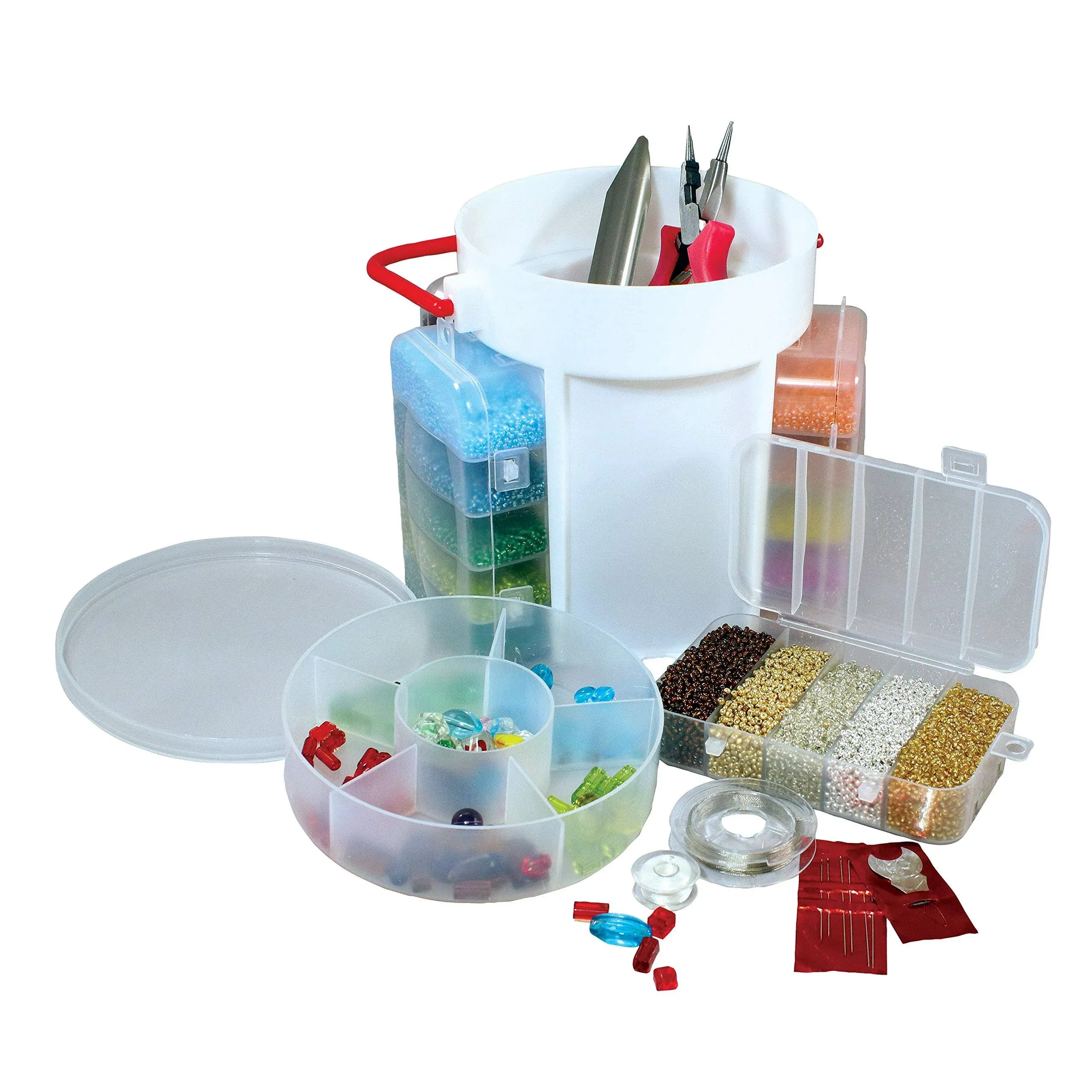 The Beadsmith Bead Caddy Portable Bead Set w/Jewelry Making Supplies. Includes 1