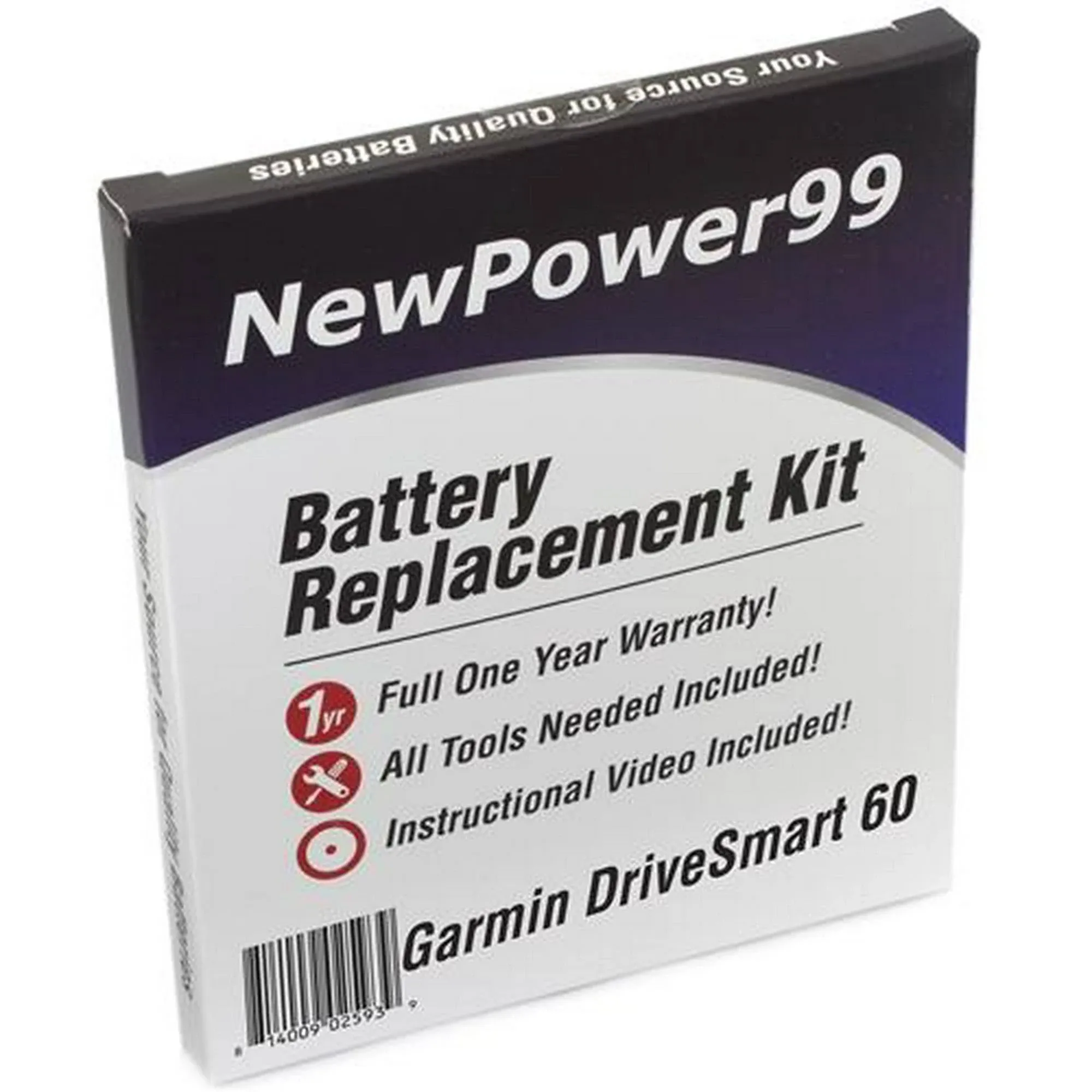 Garmin DriveSmart 60 Battery Replacement Kit with Special Installation Tools, Extended Life Battery and Full One Year Warranty