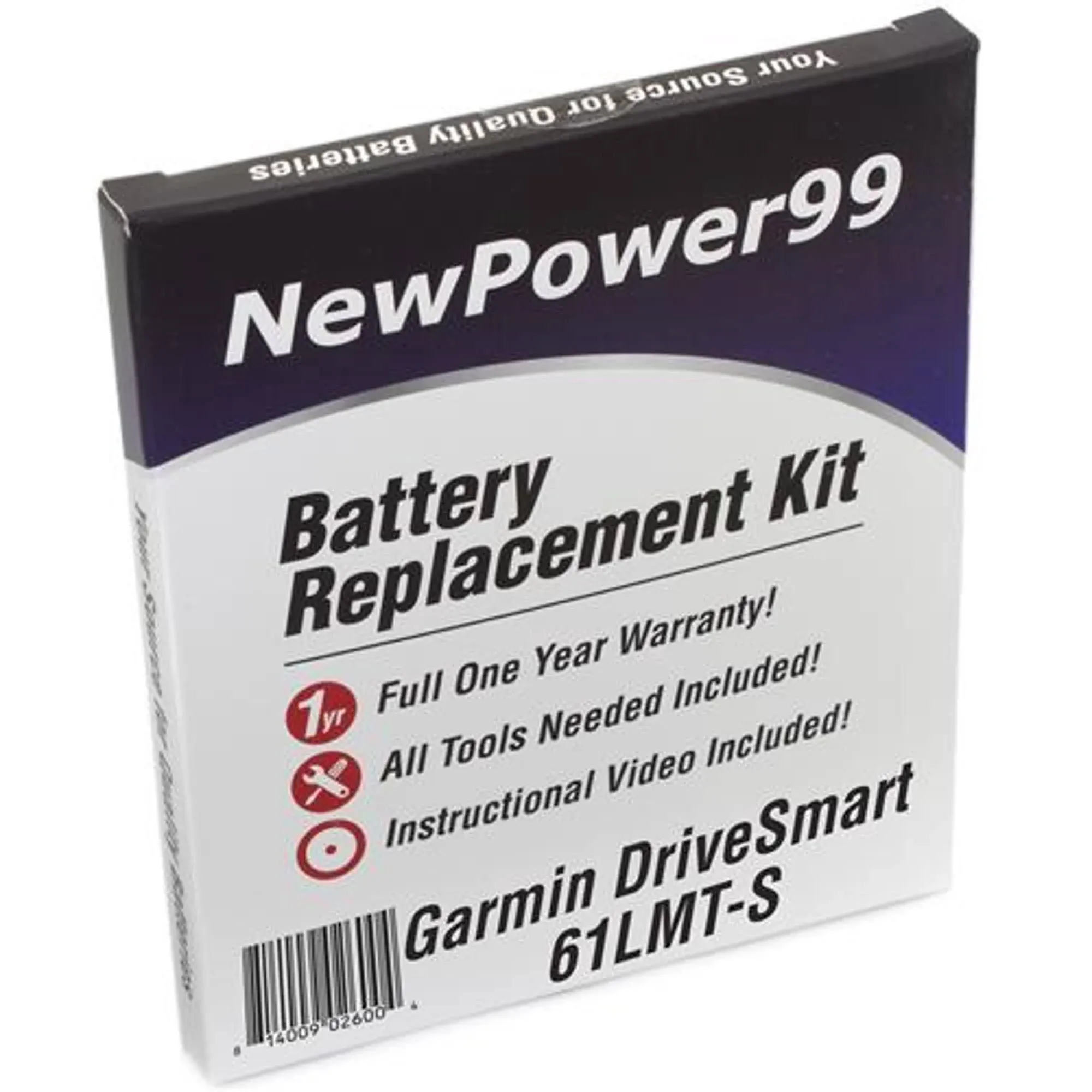 Garmin DriveSmart 61 LMT-S Battery Replacement Kit with Tools Video Instructions Extended Life Battery and Full One Year Warranty