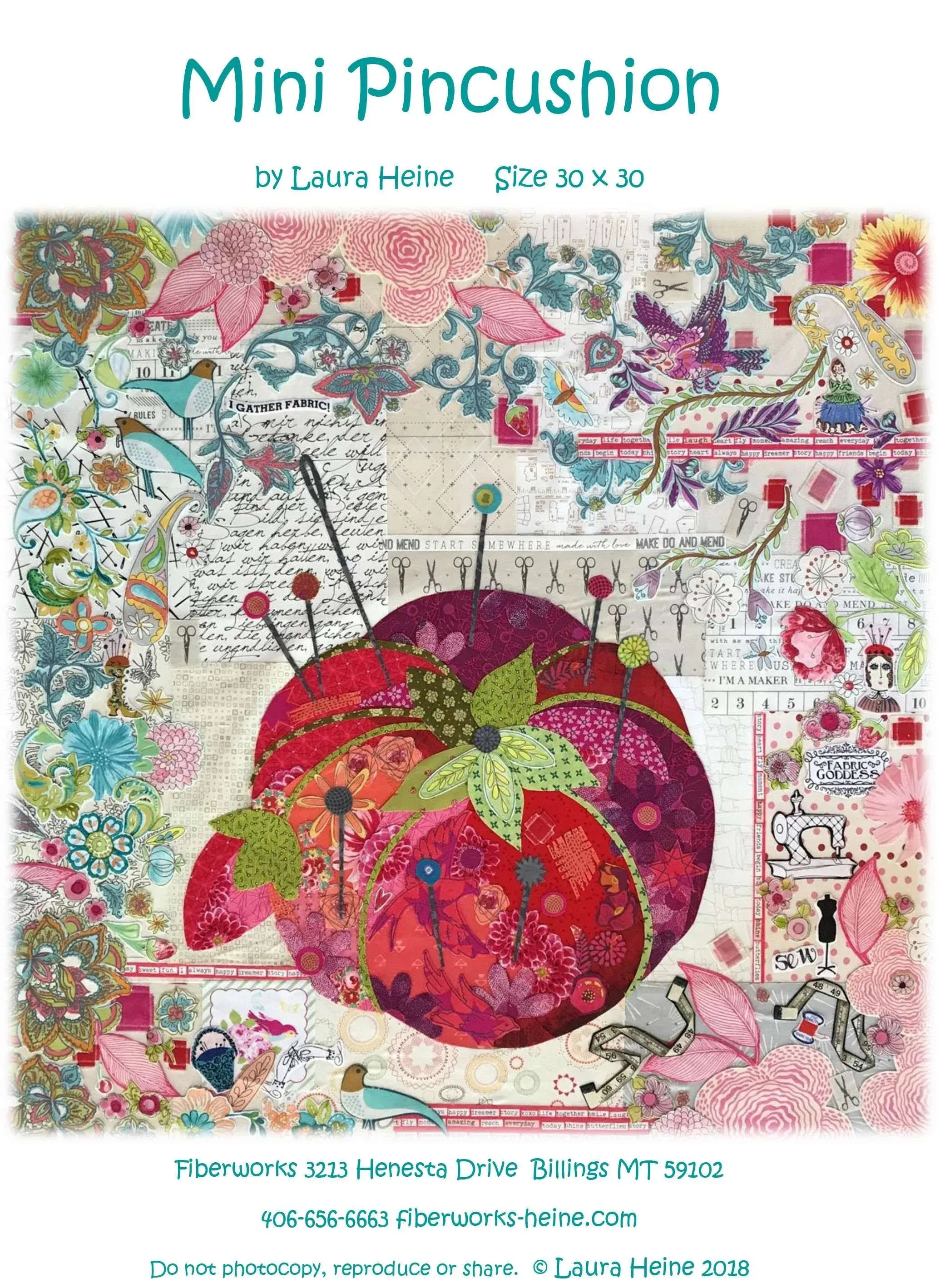 Mini Pincushion Collage Quilt Pattern by Laura Heine