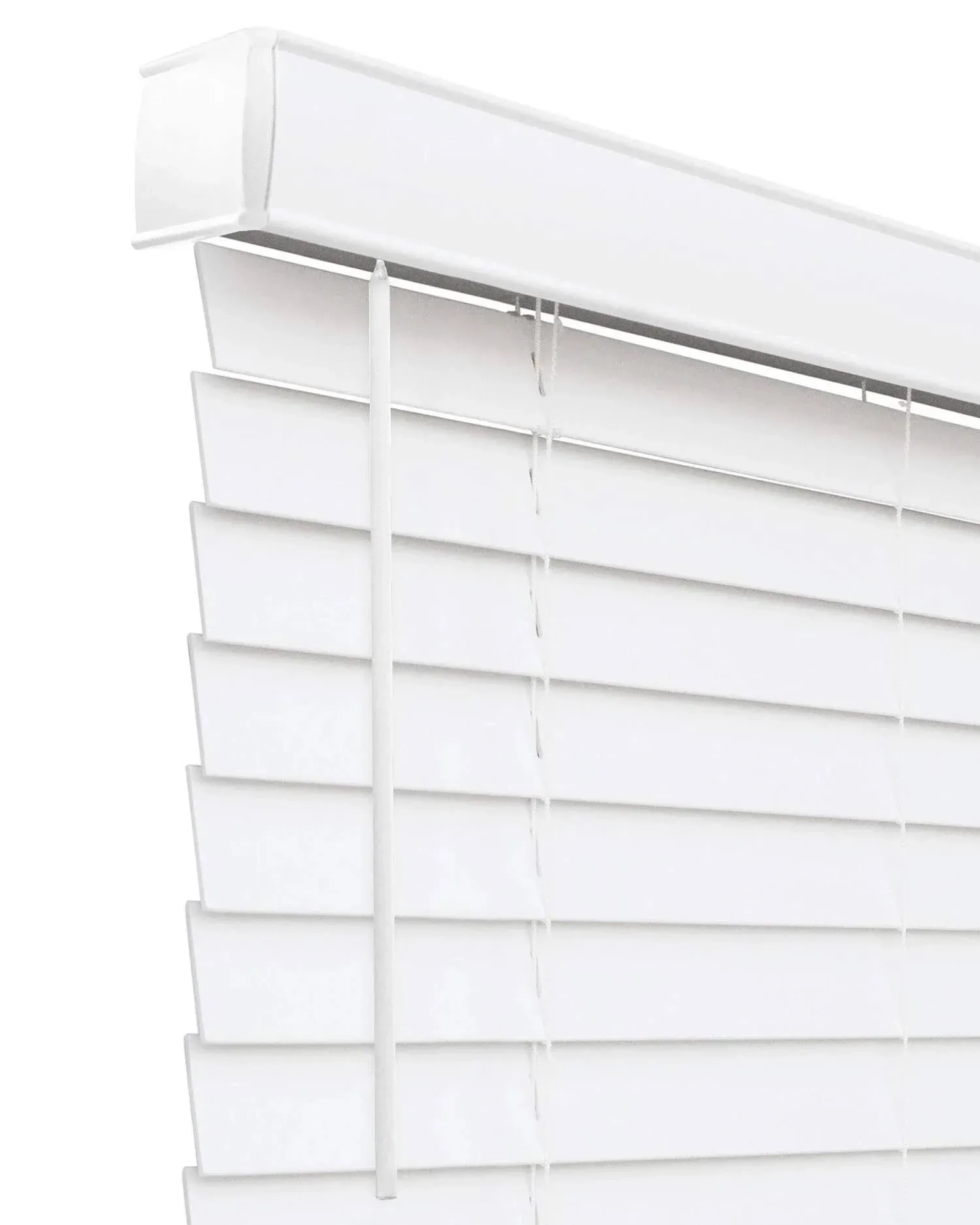 Chicology 2 Cordless Faux Wood Blinds Basic White Room Darkening 31 W X 36 H