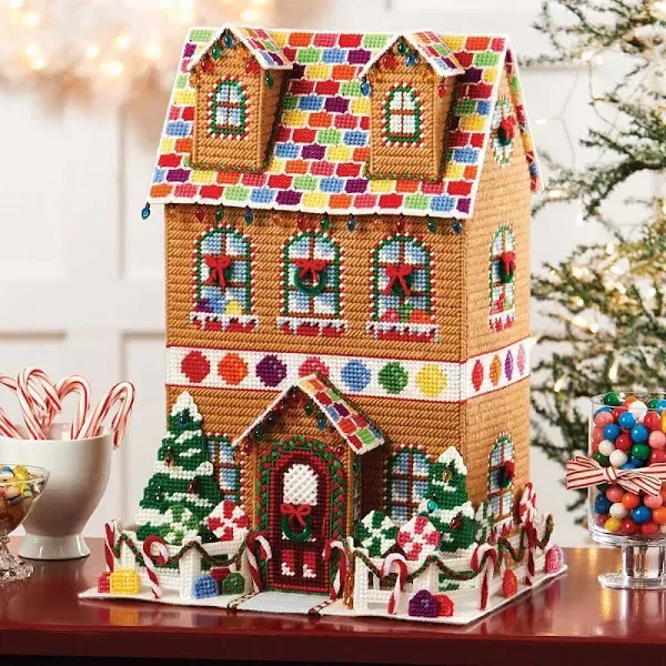 Herrschners® Candy Lane Gingerbread House Plastic Canvas Kit