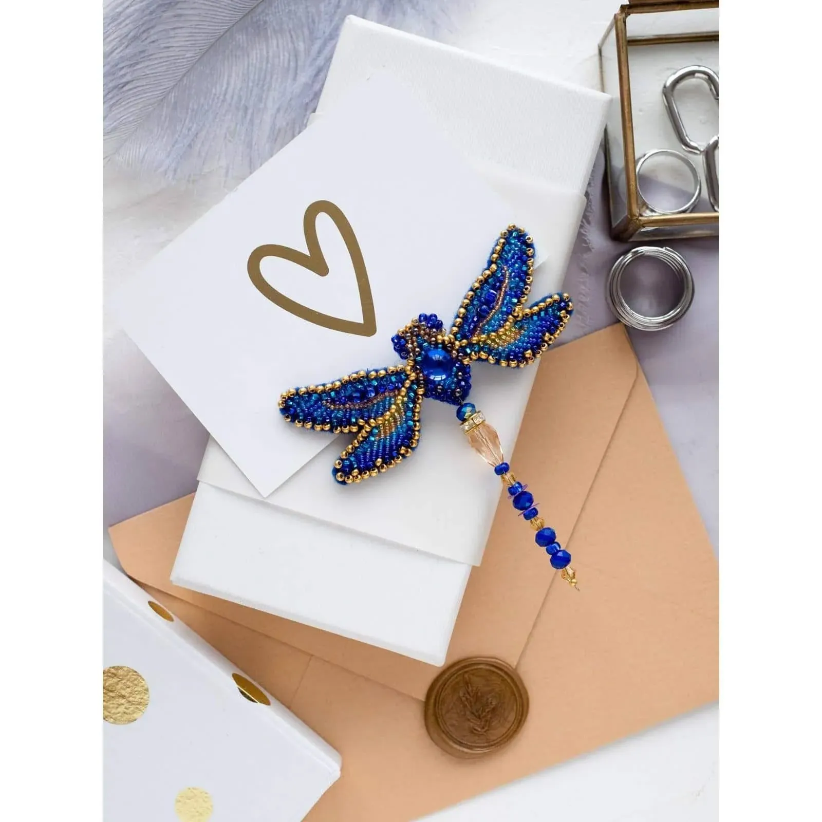 Bead Embroidery Decoration Kit Dragonfly AD-073