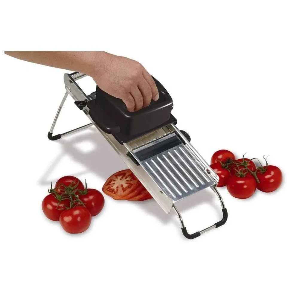 Jaccard Professional Stainless Steel Mandolin Slicer Grater 7 Blades Safe Hands