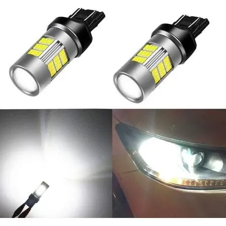 Alla Lighting T20 7440 7443 LED Bulbs Super Bright 4014 54-SMD 6000K Xenon White 12V W21W 7441 7442 7444 for Back-up Reverse Turn Signal Brake Tail Light Replacement