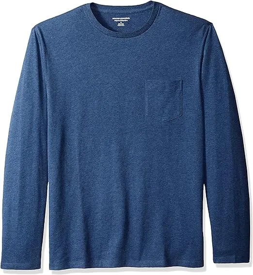 Amazon Essentials Men's Regular-Fit Crewneck T-Shirts, Long-Sleeve
