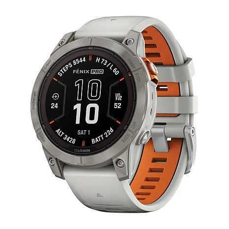 Garmin Fenix 7 Pro Solar Smartwatch - Sapphire, Titanium, Fog Gray