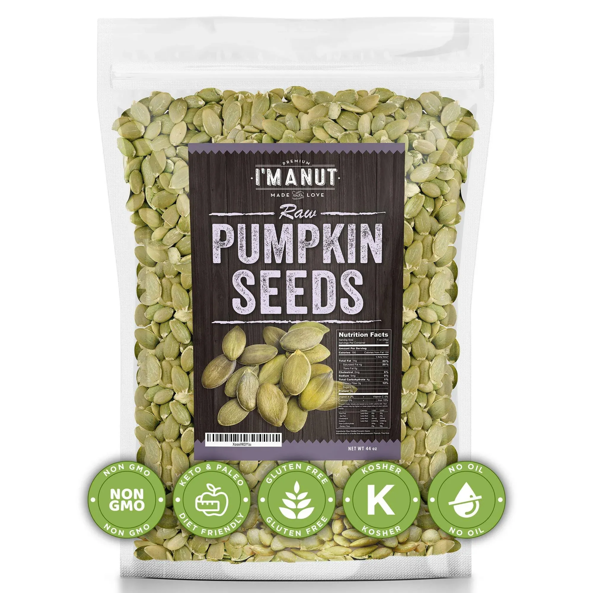 Raw Pumpkin Seeds No Preservatives Batch Tested Gluten & Peanut Free