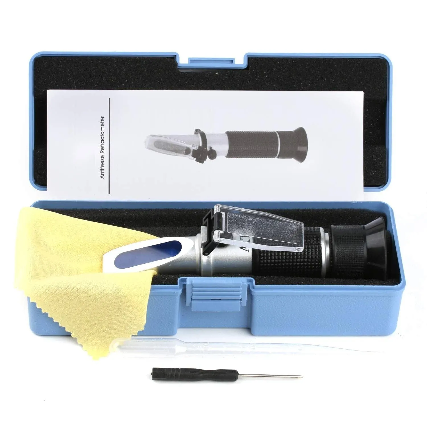 Antifreeze Refractometer for Glycol, Coolant, Battery Acid, Checking Freezing...