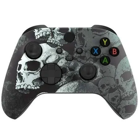 eXtremeRate Replacement Shell Lonely Skull Front Housing Cover for Xbox Core ...