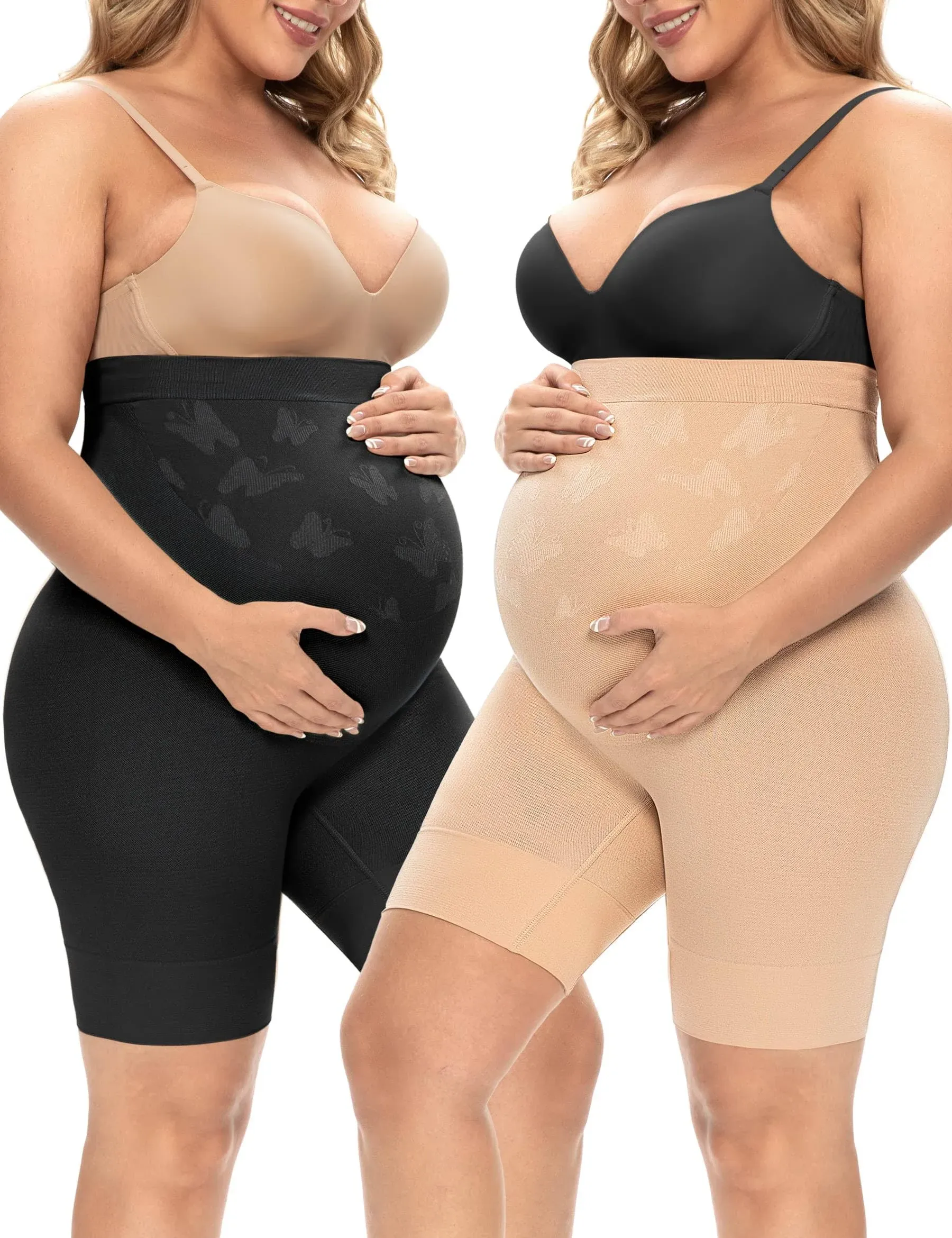 Narcissus Baby Bump Seamless Maternity Shapewear, Mid-Thigh Underwear - Maternity Dress for Baby Shower