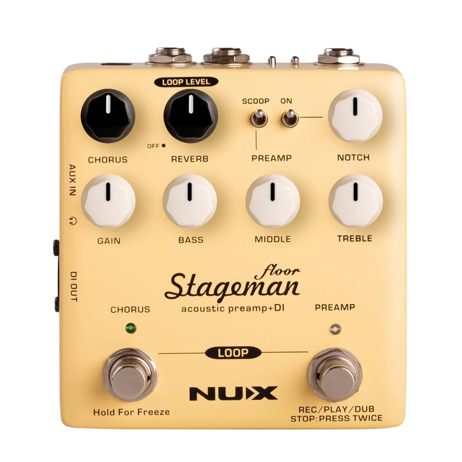 NuX Stageman Floor Acoustic Preamp and DI Pedal