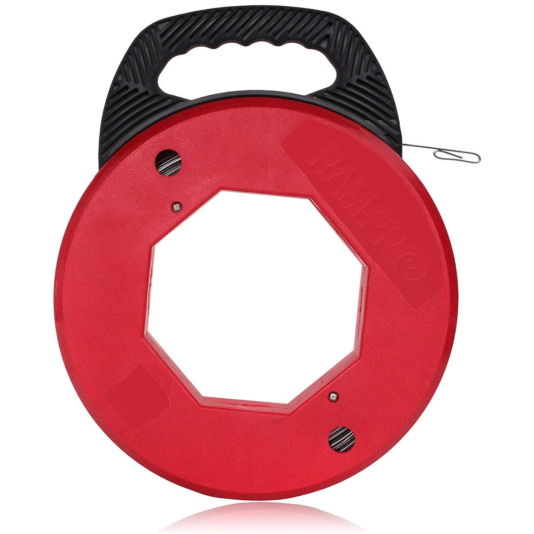 200 Foot Reach, Spring-Steel Fish Tape Reel, with High Impact Case