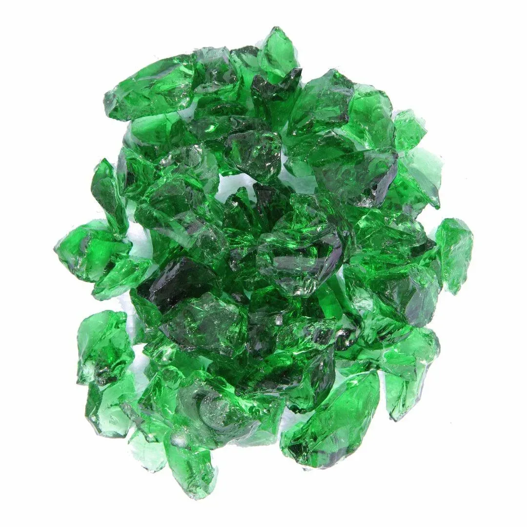 AZ Patio Heaters 20 lbs. Recycled Fire Pit Fire Glass in Green