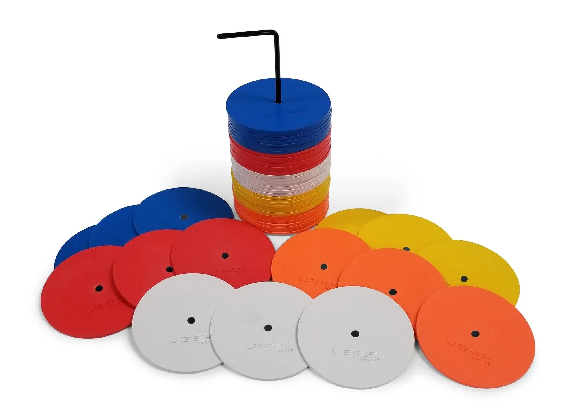 Mini Flat Spot Markers (Orange, White, Yellow, Red, Blue) - 50 Pack