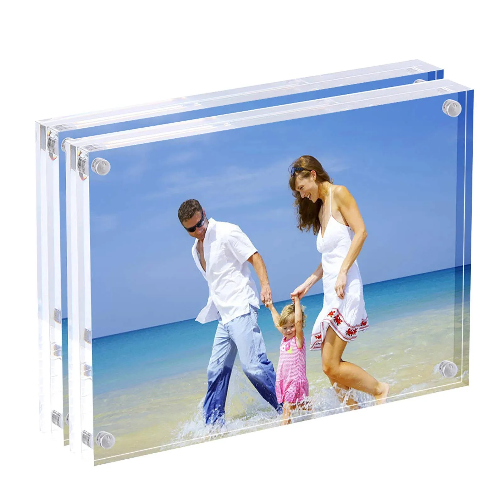 AMEITECH Acrylic Picture Frames 4x6 Clear Double