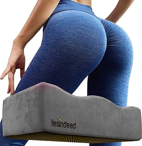 YESINDEED Brazilian Butt Lift Pillow – Dr. Approved for Post Surgery Recovery Seat – BBL Foam Pillow + Cover Bag Firm Support Cushion Butt Support Technology - Grey