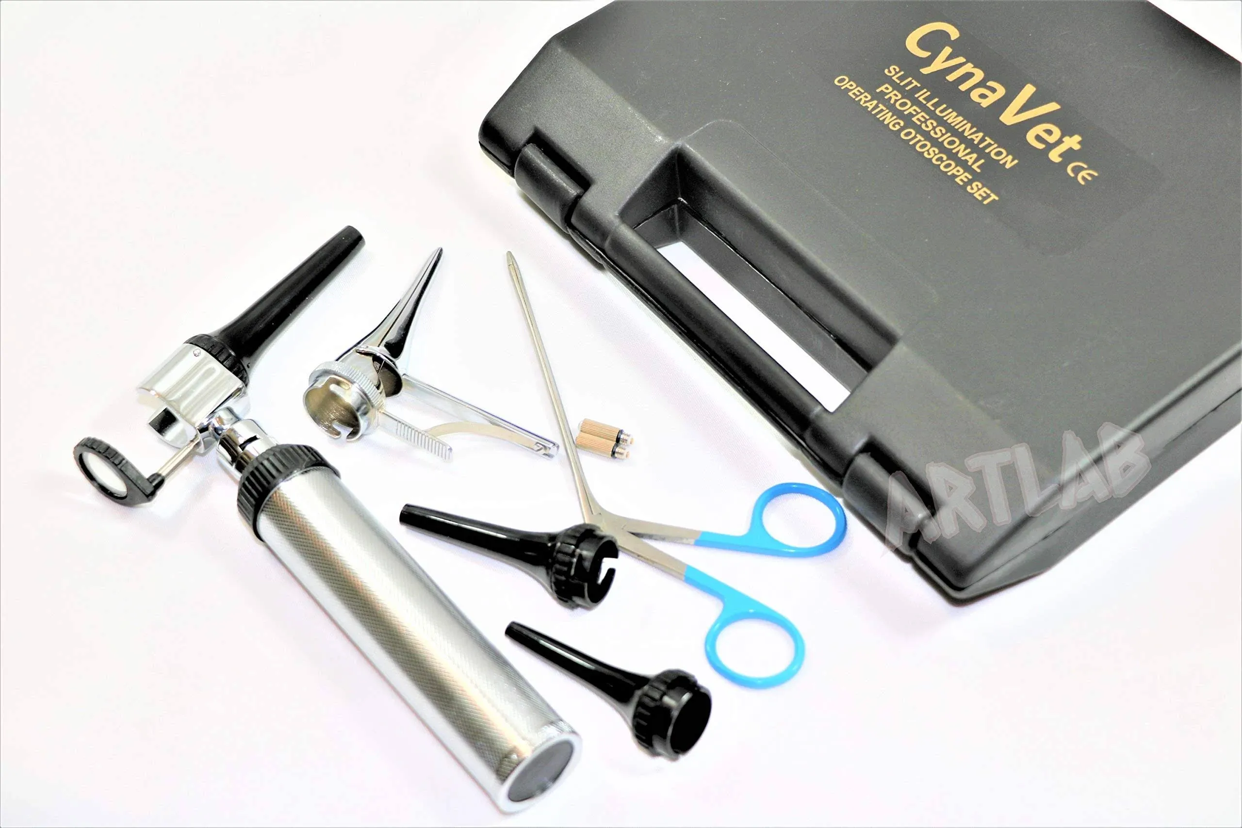 Artlab -Veterinary Operating Otoscope with Reusable Ear Speculas-Allig<wbr/>ator Force