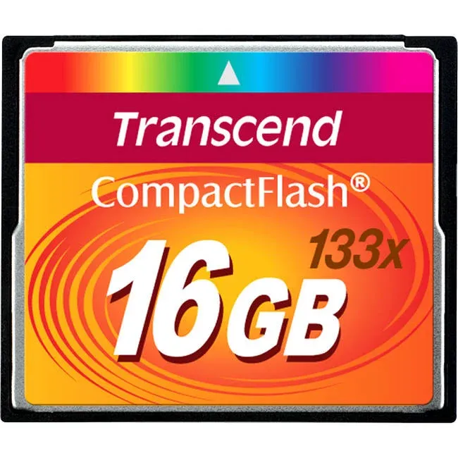 Transcend 16GB CompactFlash Memory Card 133x (TS16GCF133) Size: 16 GB, Model: TS16GCF133, Gadget & Electronics Store