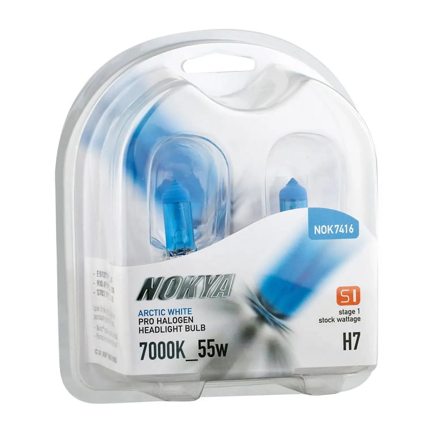 Nokya H7 Headlight Bulbs — Arctic White 7000K 55W (Stage 1)