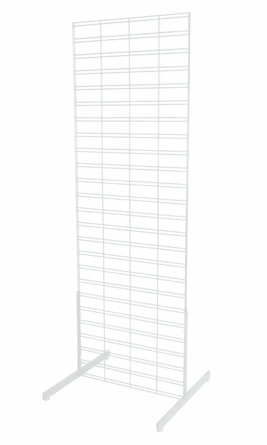 2 x 6 Foot White Slat Grid Standing Grid Screen - Includes Slat Grid Panel and 2 ...