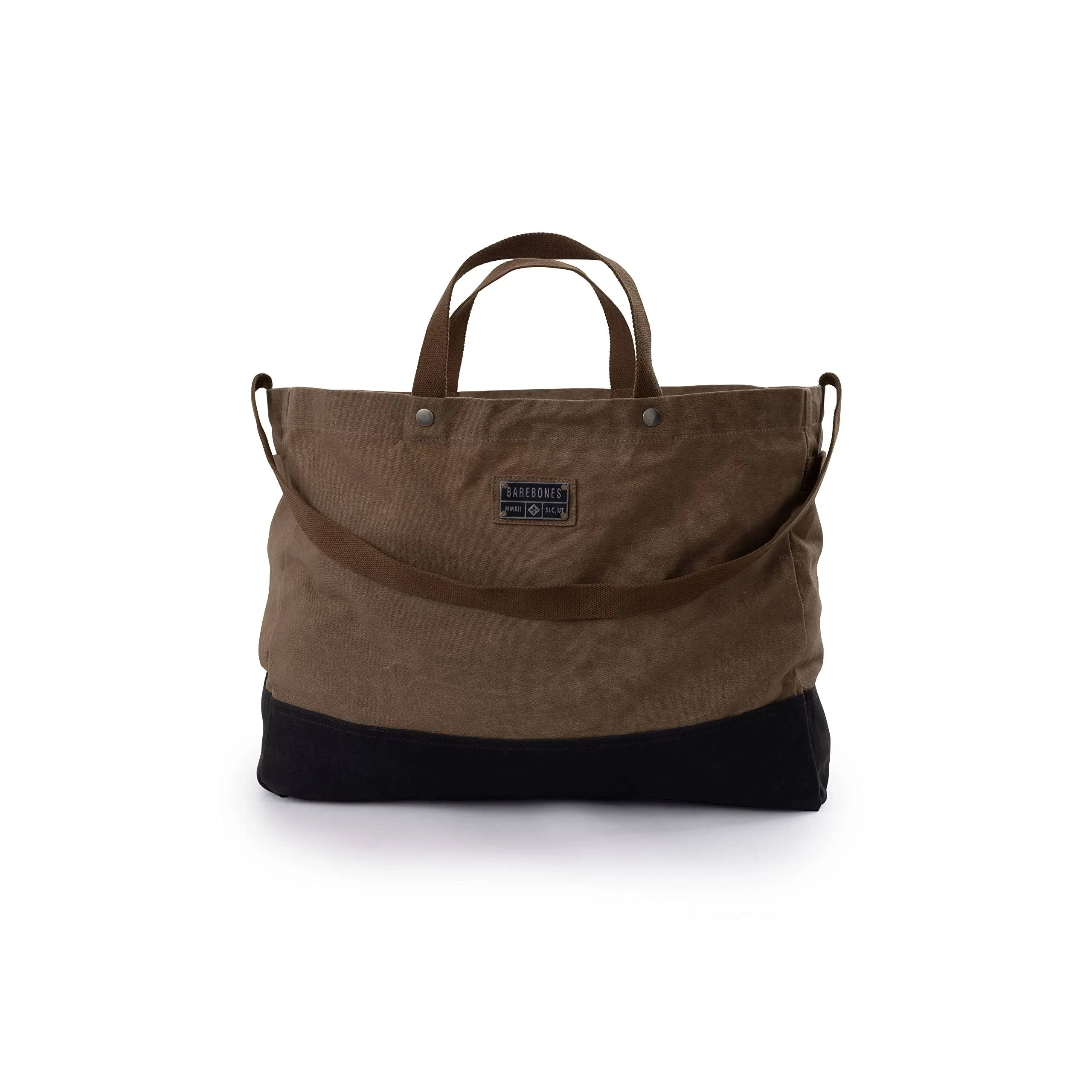 Barebones Neelum Large Waxed Canvas Tote Bags - Heavy Duty Canvas Bag and Reusable Grocery Bag