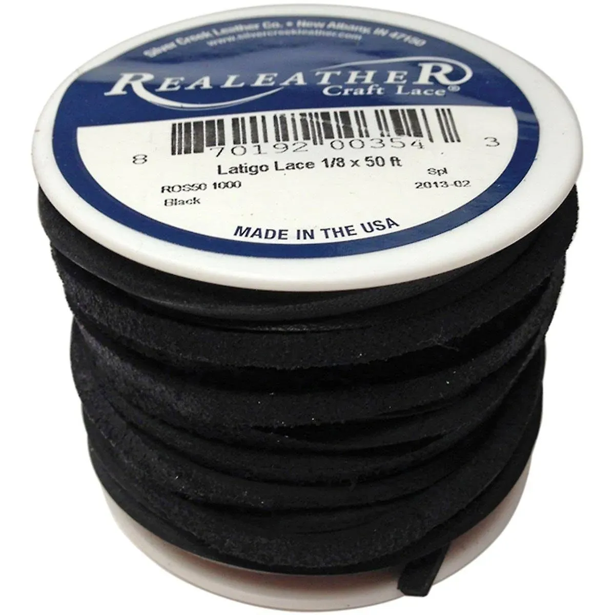 Latigo Lace .125"X50' Spool (Black)