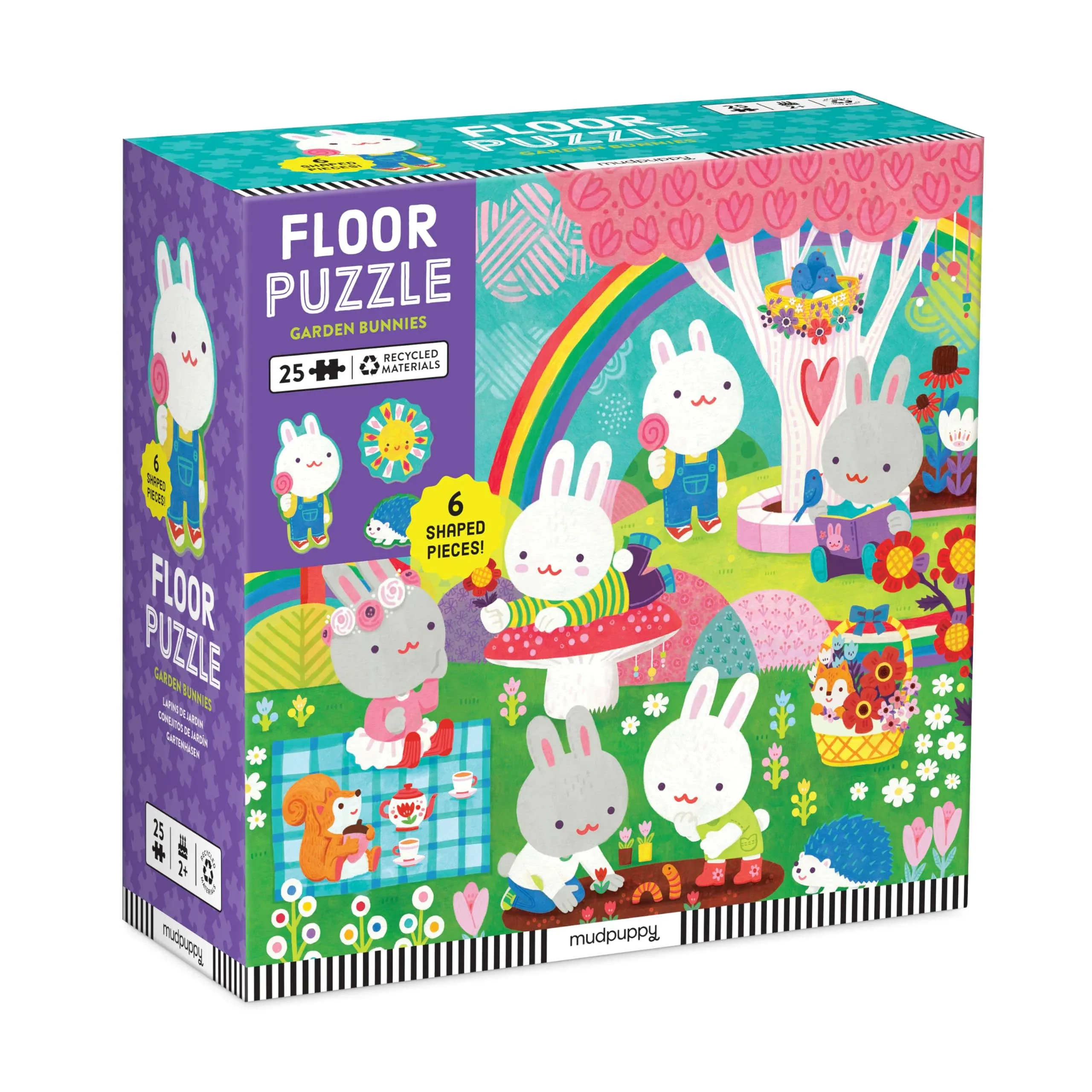 Mudpuppy 25 Floor Piece Puzzle - Garden Bunnies