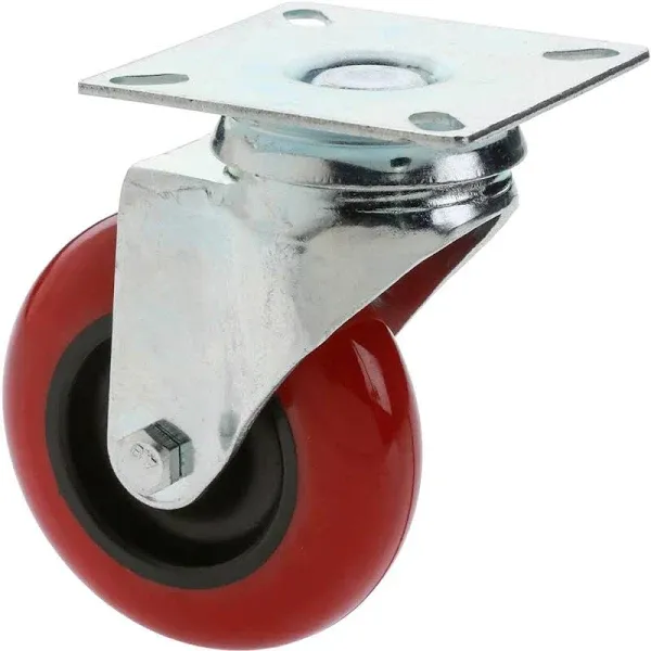 Shop Fox D2607 3&#034; Polyurethane Swivel Caster, Plate Mount