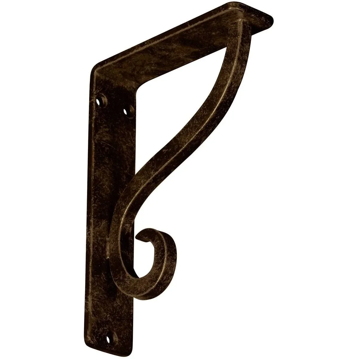 Ashford Wrought Iron Bracket Antiqued Brass 1 1/2"W x 5 1/2"D x 8"H - (Single ...