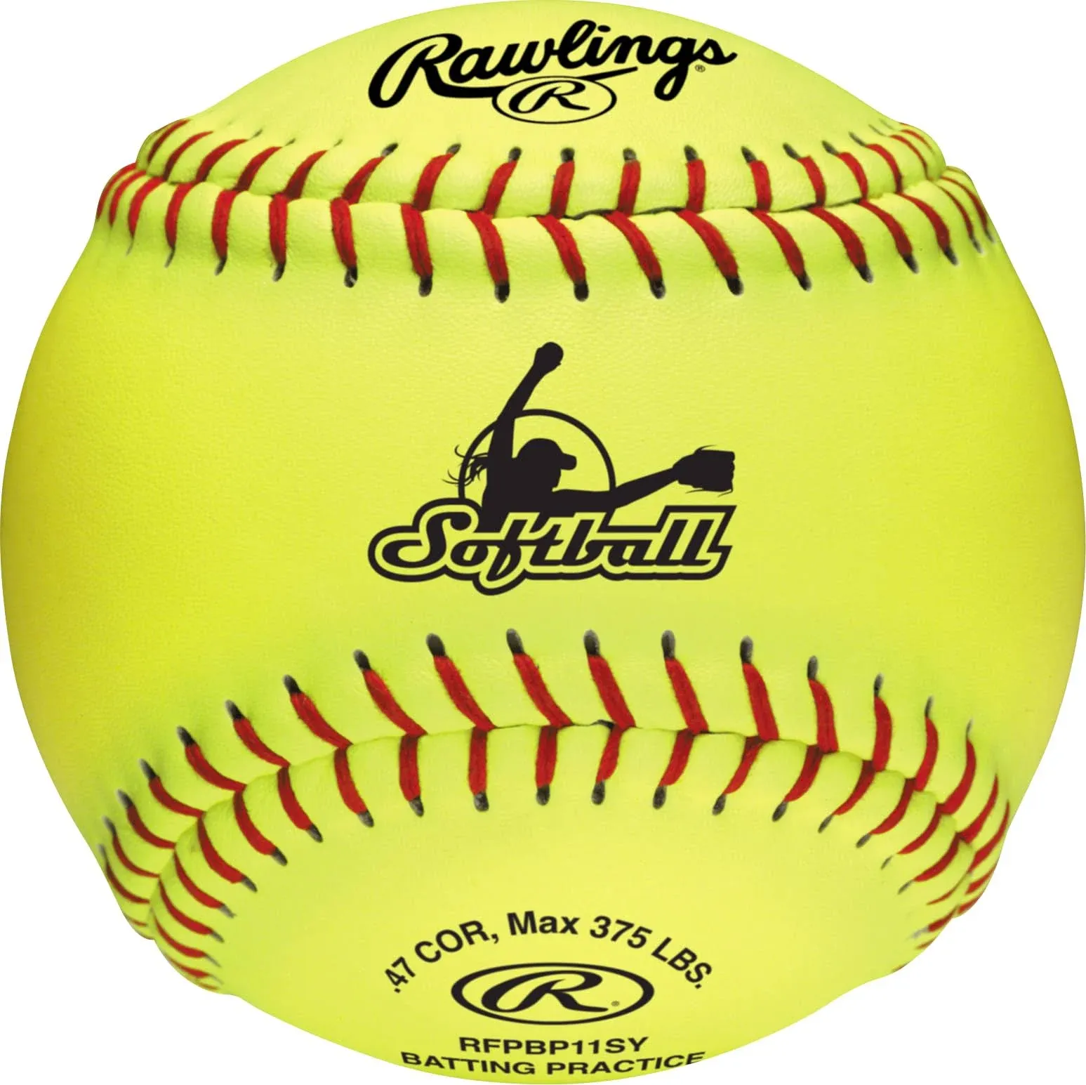 Rawlings 11&quot; RFPBP11SY Youth/Travel Batting Practice Softballs, dz