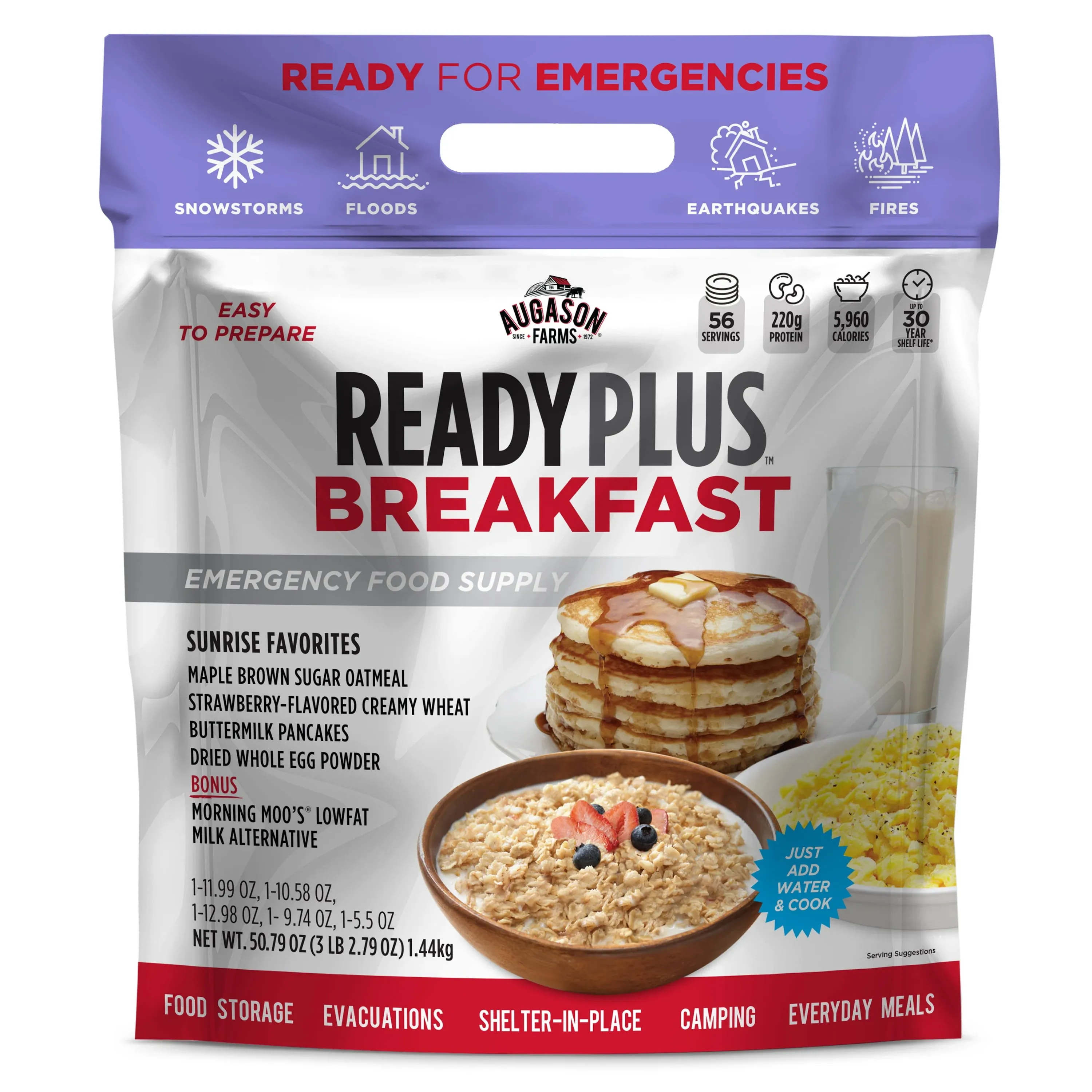 Augason Farms Ready Plus Breakfast Emergency Food Supply