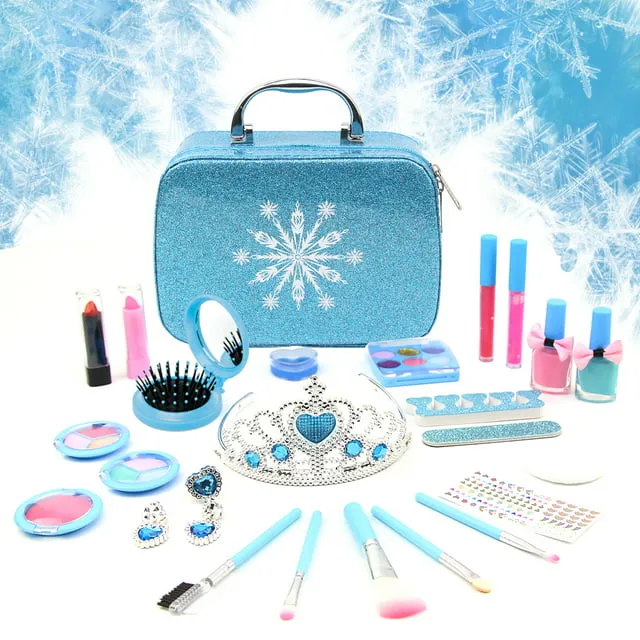 Kids Makeup Kit Girls Toy - Washable Makeup Set for Girls Non Toxic Real Make Up for Toddler Children Princess Beauty Toys for 4 5 6 7 8 9 10 Year Old Girl Christmas Birthday Gifts.