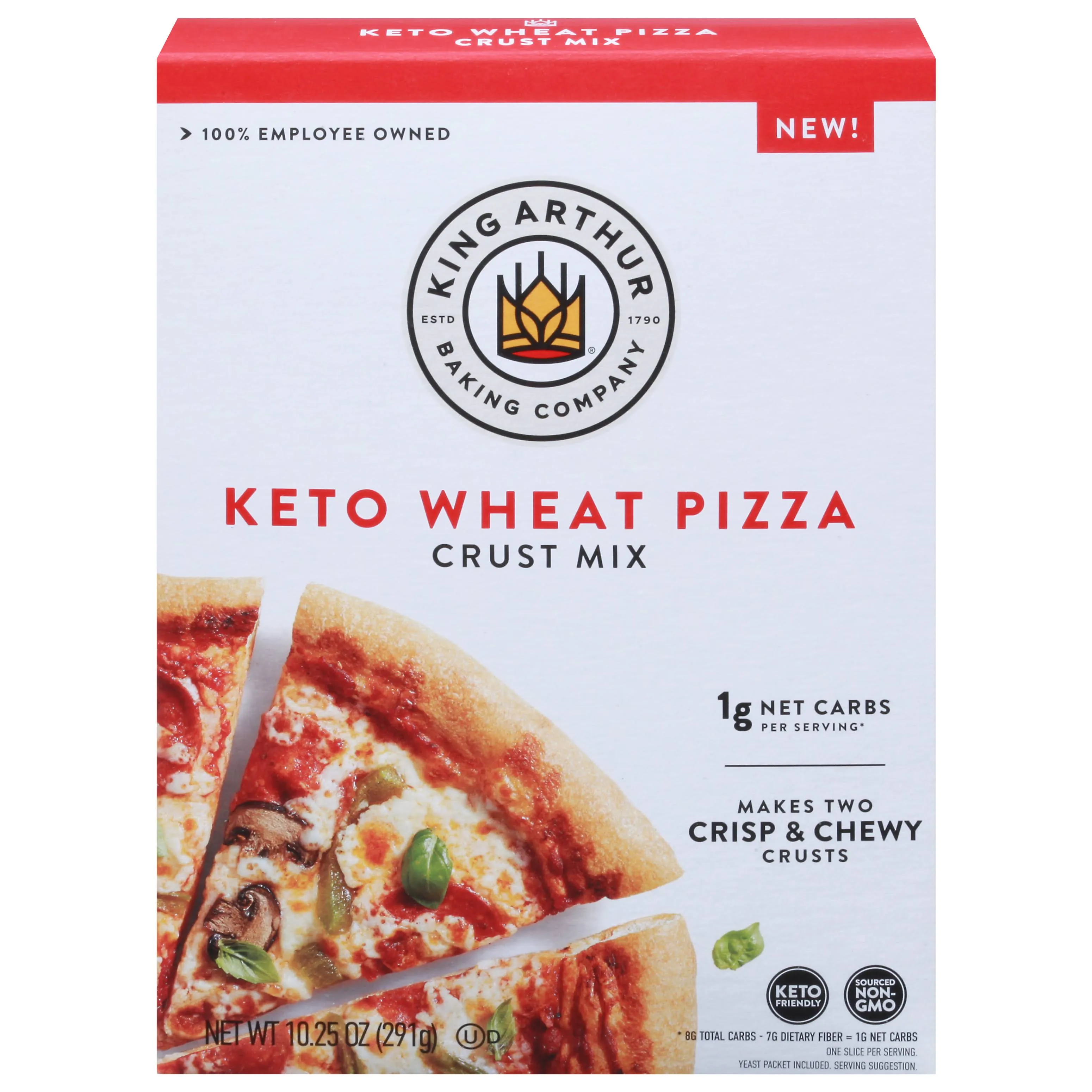 King Arthur Baking Company Crust Mix, Keto Wheat Pizza - 10.25 oz