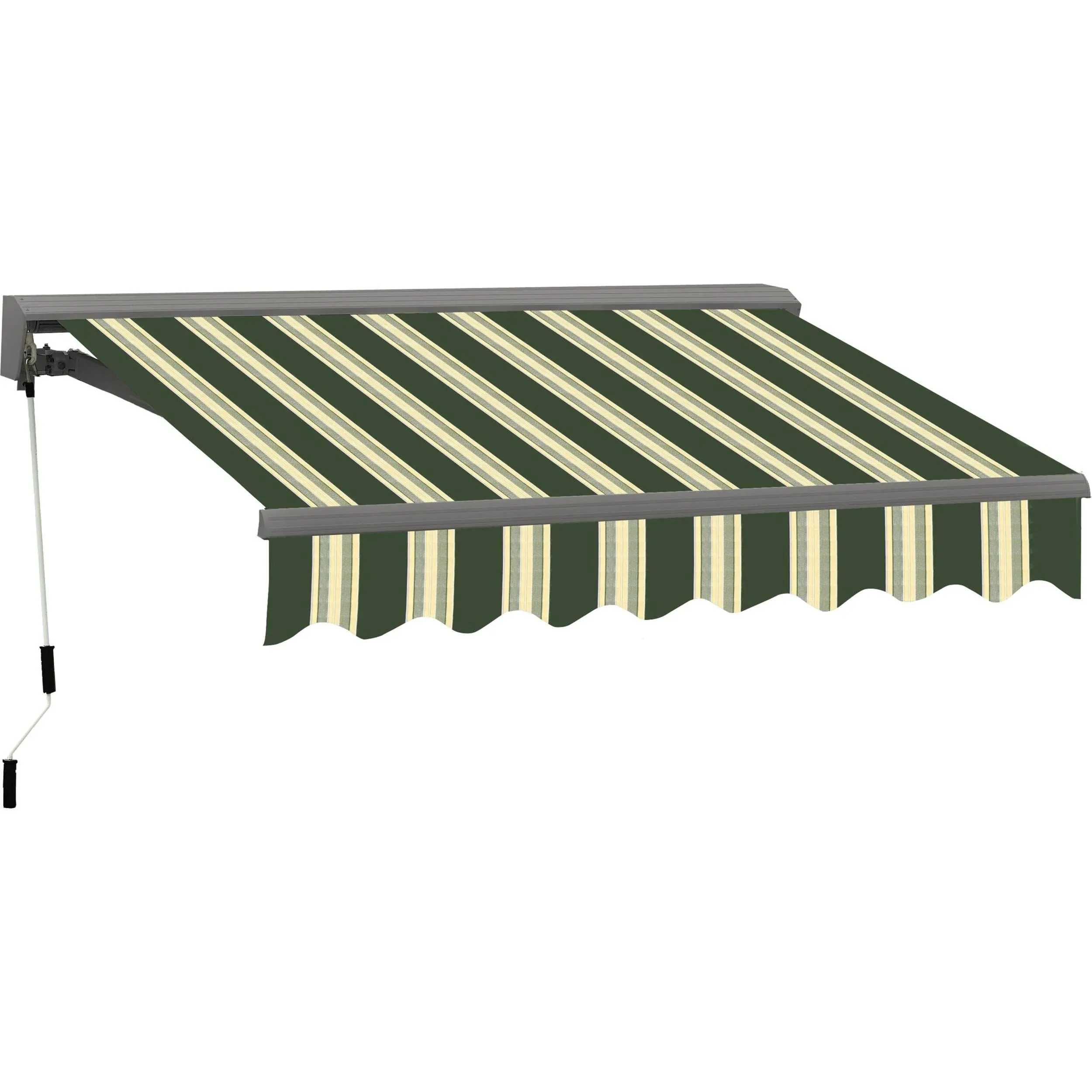 Advaning - Classic Series - 12' Semi-Cassette Manual Retractable Patio Awning