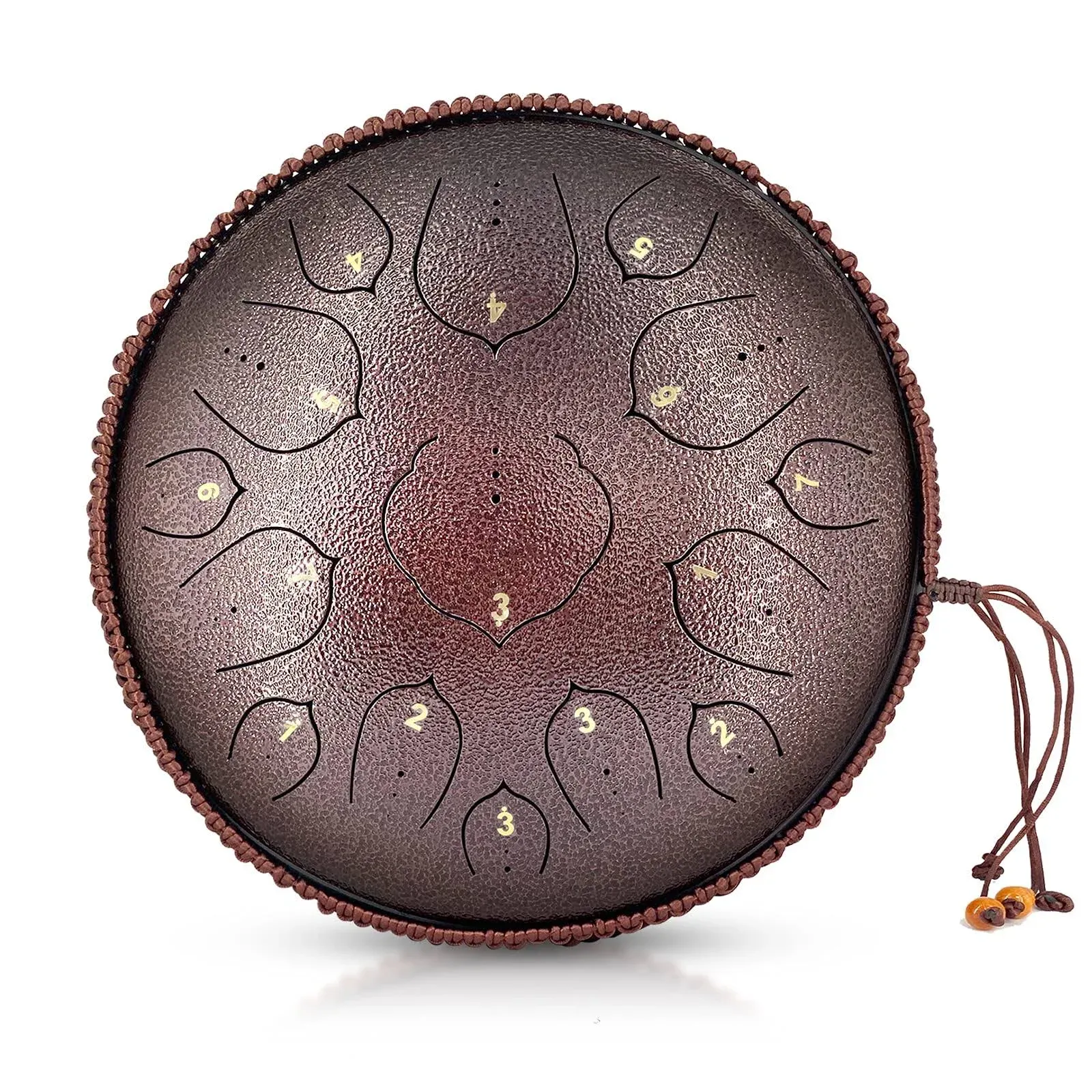 Aogbra Steel Tongue Drum, 15 Notes 14 inch D-Key Handpan Percussion Instrument ...