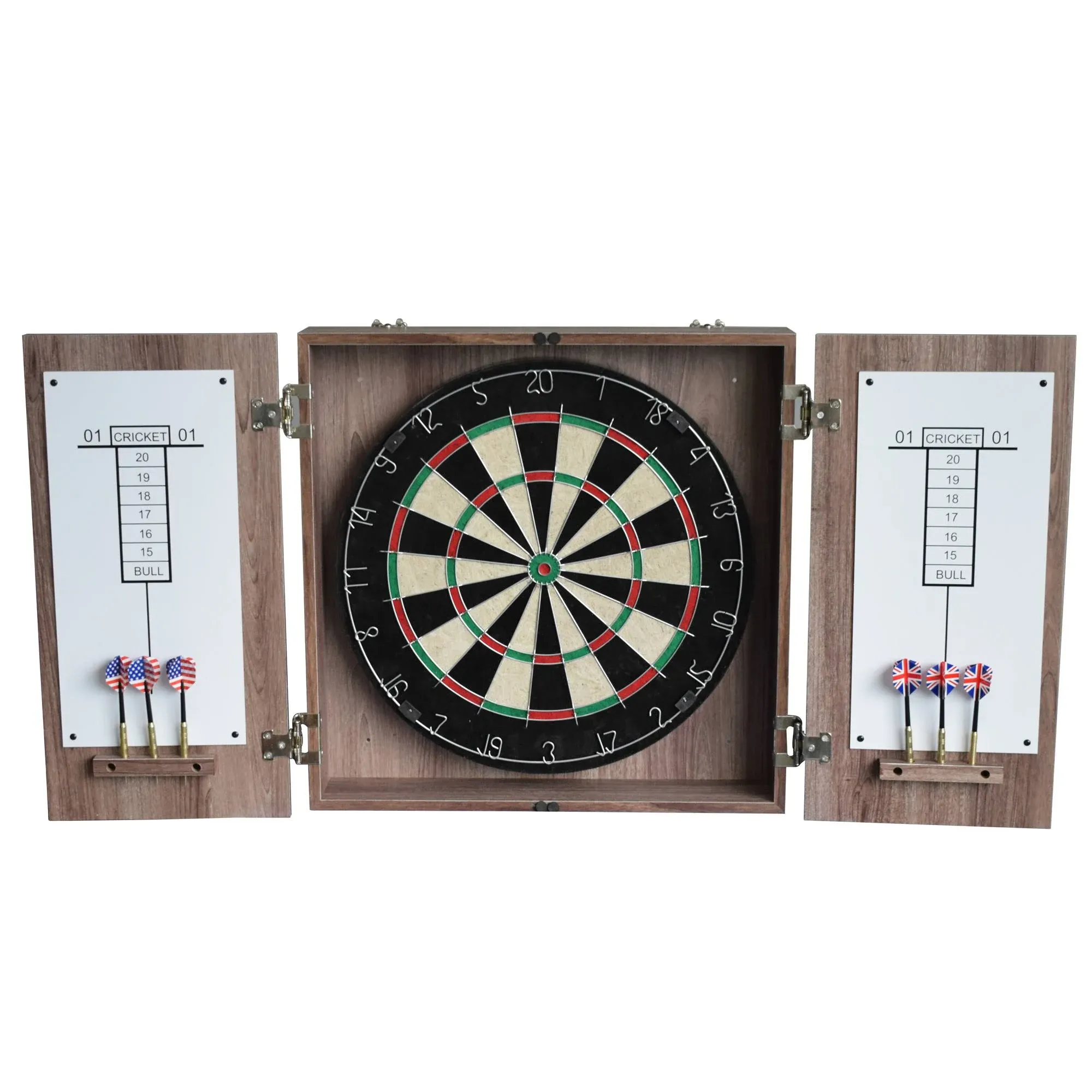 Hathaway Winchester Dartboard &amp; Cabinet Set, Driftwood