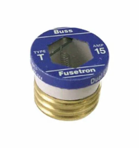 T Series 15 Amp Carded Plug Fuses (2-Pack)