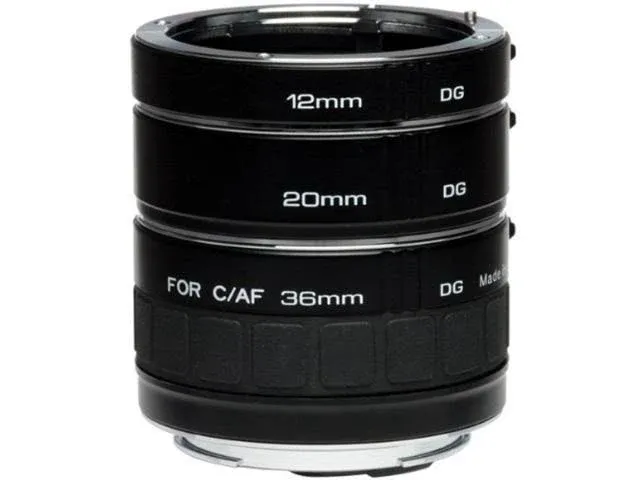 Kenko Auto Extension Tube Set DG 12mm, 20mm, and 36mm Tubes for Canon EOS AF Mount