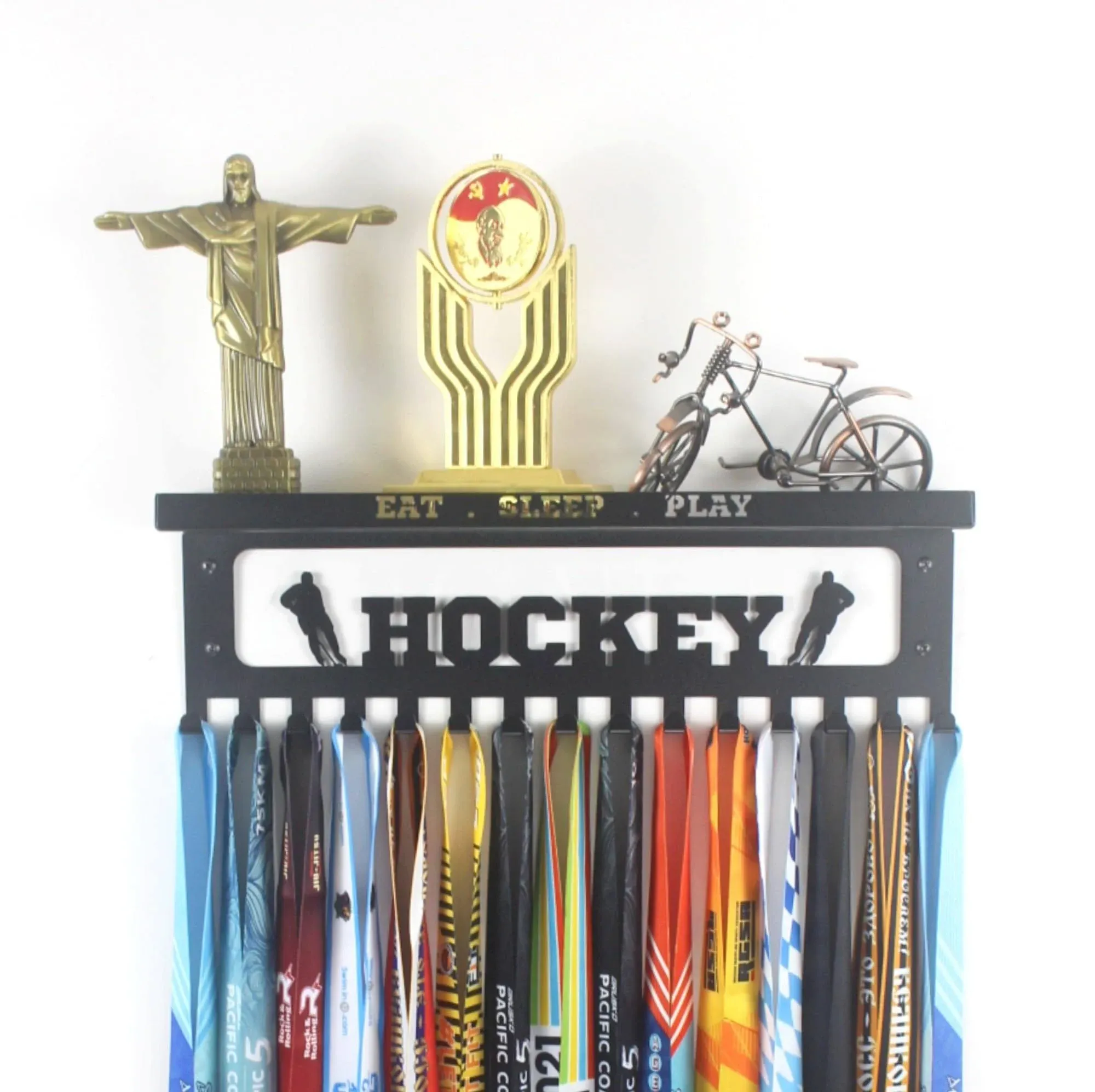 Hockey Medal Hanger Display and Awards Rack Shelf