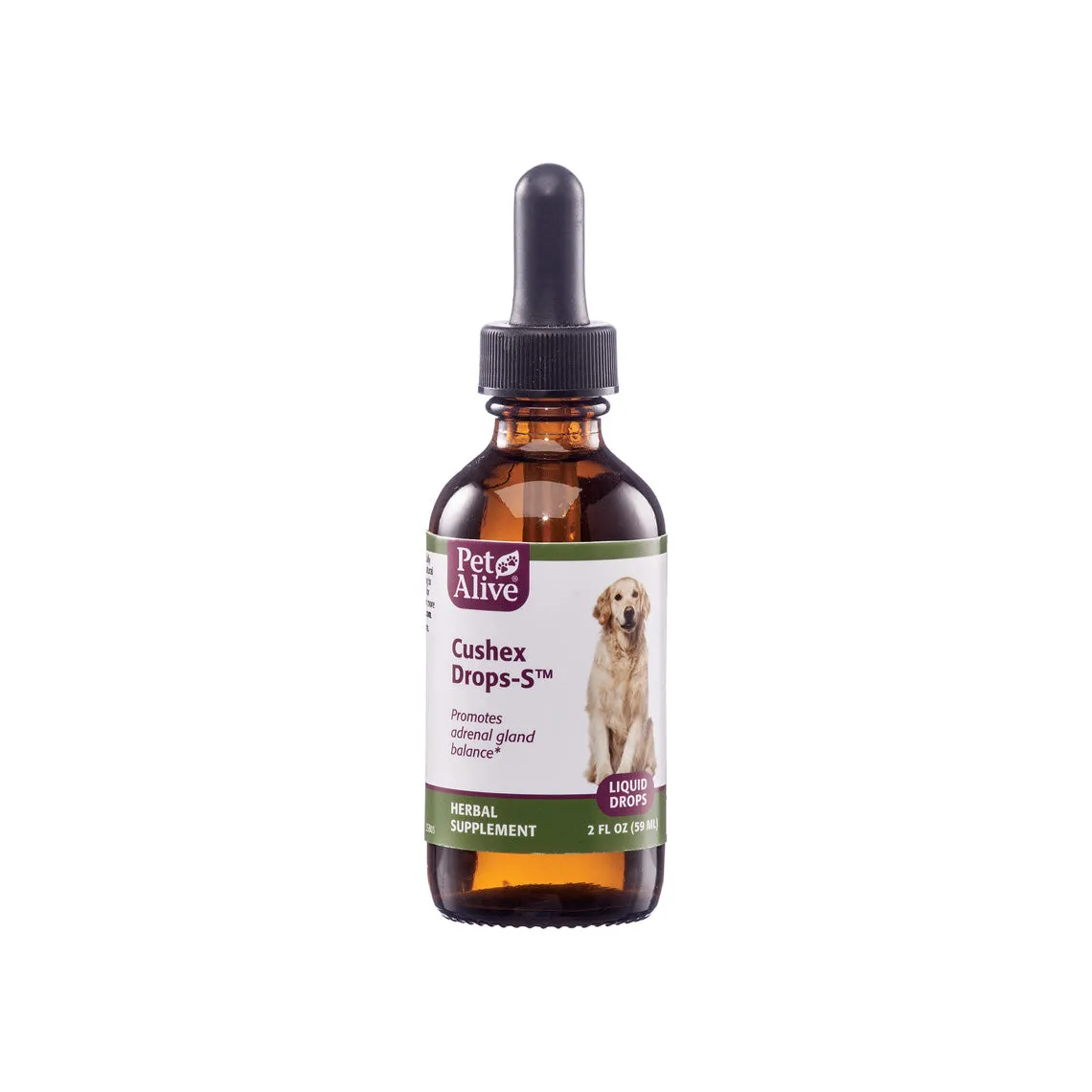 PetAlive Cushex Drops-S, Adrenal Gland Balance Herbal Pet Supplement, 2fl oz., 59ML