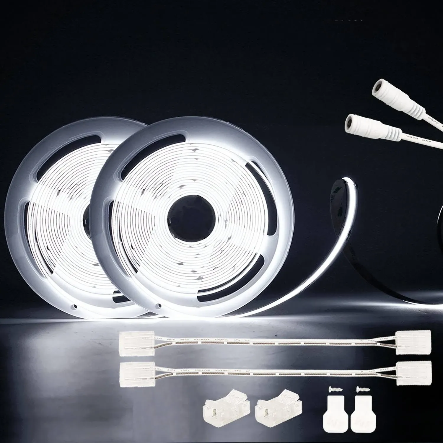 PAUTIX COB LED Strip Lights 48ft/15m Super Bright,504 LEDs/m Daylight White 