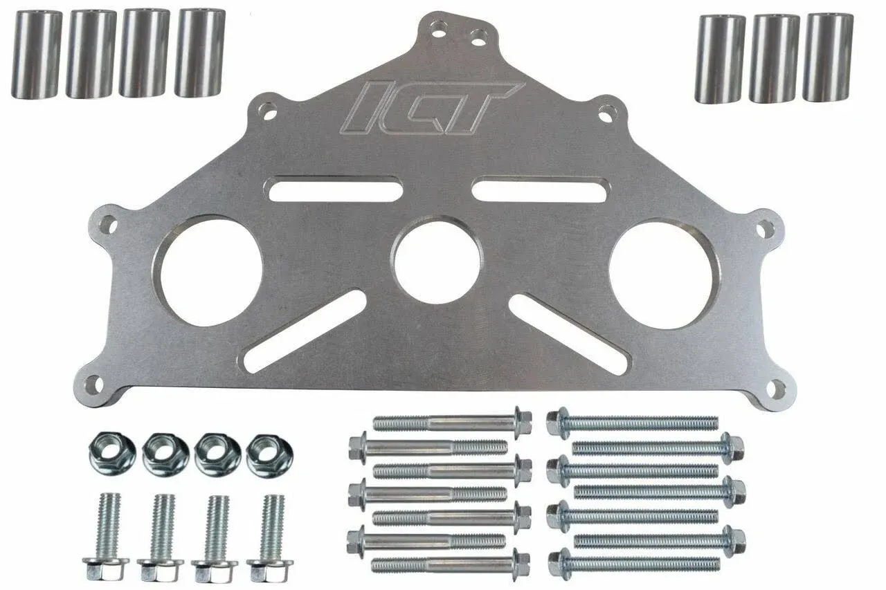 ICT Billet 551897 - Engine Safe Stand Adapter Plate Chevy LS1 Duramax BBC SBC LS ...