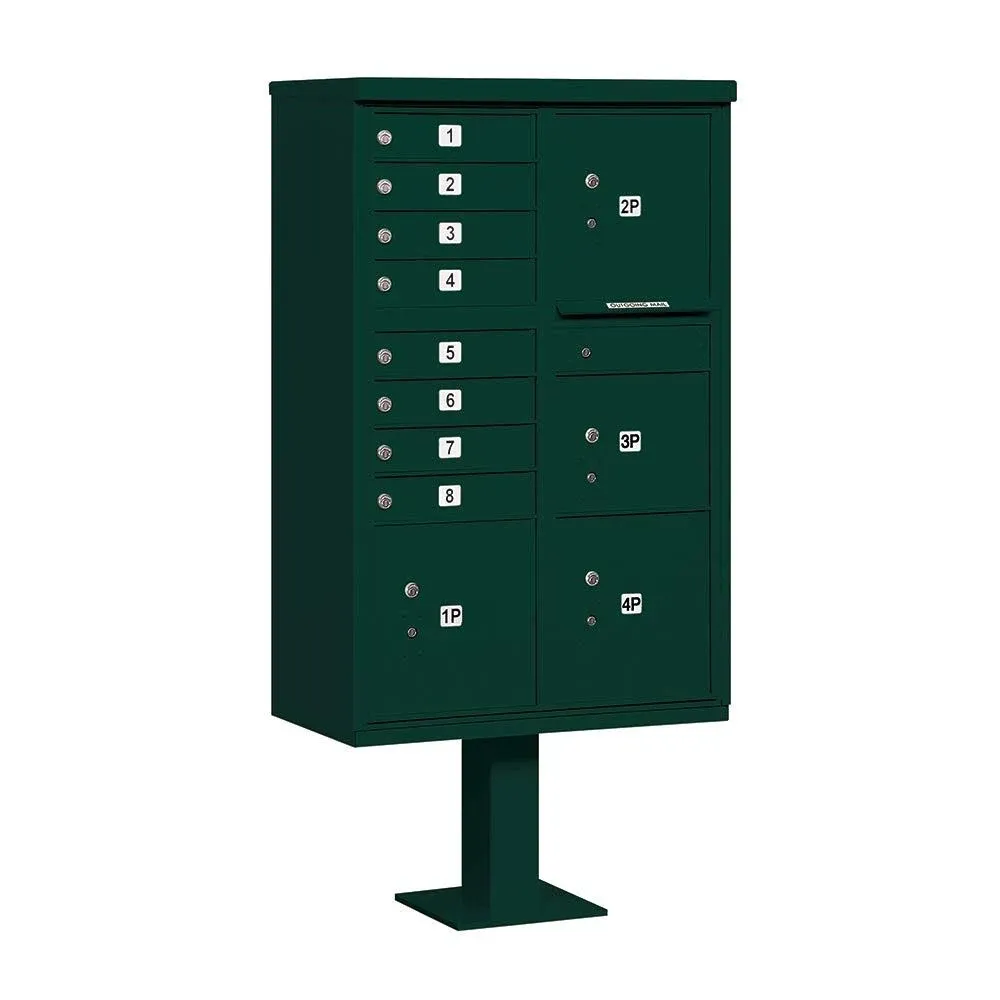 Salsbury Industries 3306GRN-U 8 A Size Doors-Type VI-USPS Access Cluster Box Unit ...