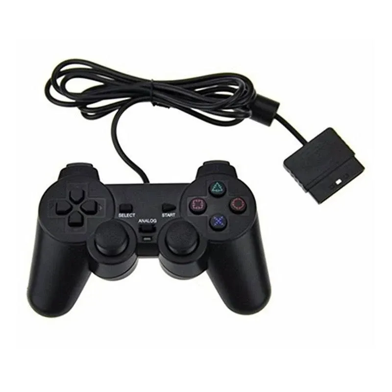 Finera Wired Gaming Controller for PS2 Console, Double Shock Vibration Video Game Controller Compatible with PS2, Joystick Gamepad with 1.8M Cable